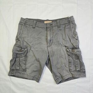 Red Camel Men's Cargo Shorts Size 36 Gray Cotton Twill Multi-Pocket Casual Q21